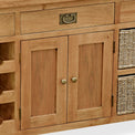 Zelah Oak Kitchen Island - Close Up of Central Cupboard and Drawer