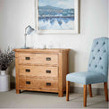 Zelah Oak 3 Drawer Chest by Roseland Furniture