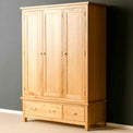 London Oak Large Wardrobe & Drawers designed by Roseland Furniture.