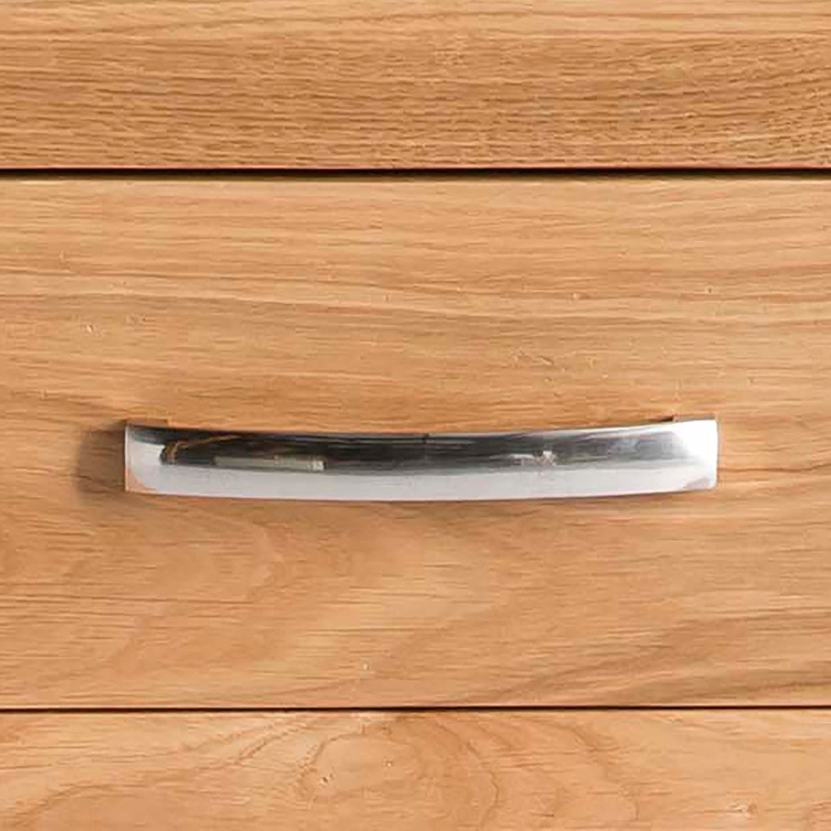 Abbey Light Oak Mini Sideboard - Close up of drawer handle