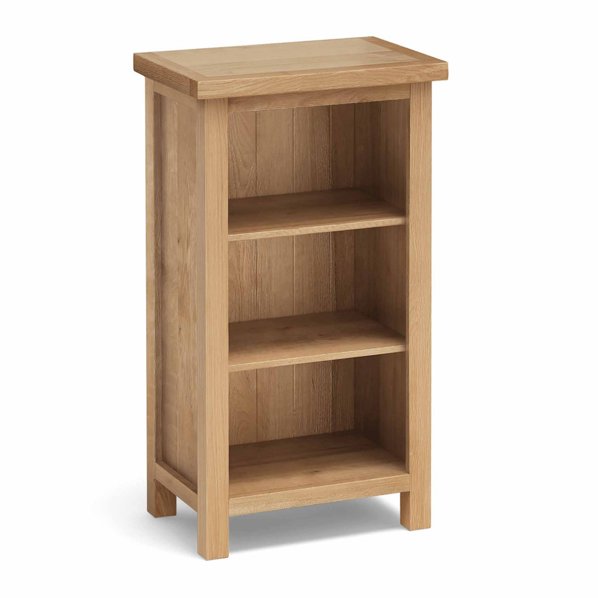 Light oak small bookcase by Roseland Furniture.