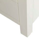 Farrow Cream 5 Drawer Tallboy Chest unit - Close up of Foot of Tallboy