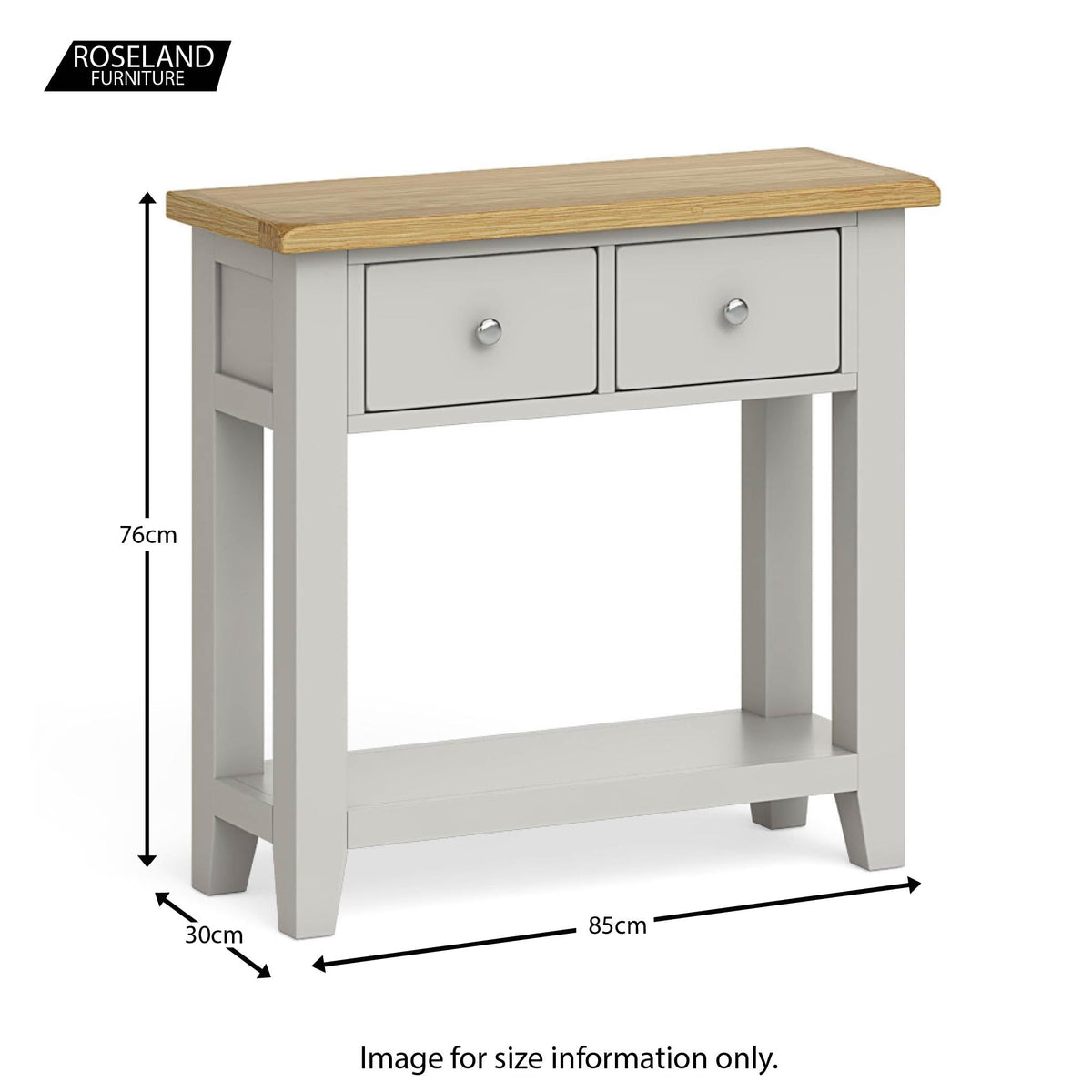 Dimensions - Lundy Grey Console Table