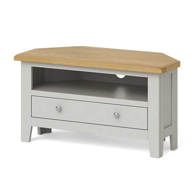 Lundy Grey 90cm Corner TV Stand