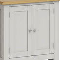 Lundy Grey Small Corner Cabinet - Close Up of Doors
