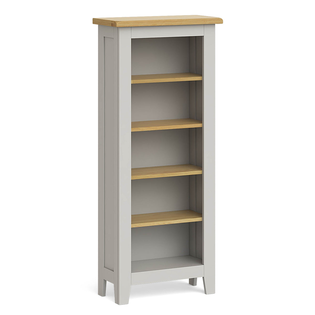 Lundy Grey Narrow Bookcase by Roseland Furniture