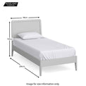 Elgin Grey Single Bed Frame size guide