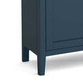 close up of the tapered legs on the Stirling Blue Small Sideboard Cabinet