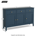 Stirling Blue Large Sideboard Cabinet size guide