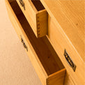 Lanner Oak 3 over 4 Drawer Chest top front view