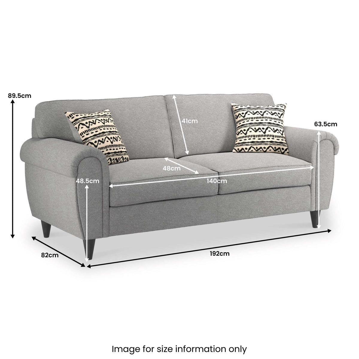 Jessie Boucle 3 Seater Sofa