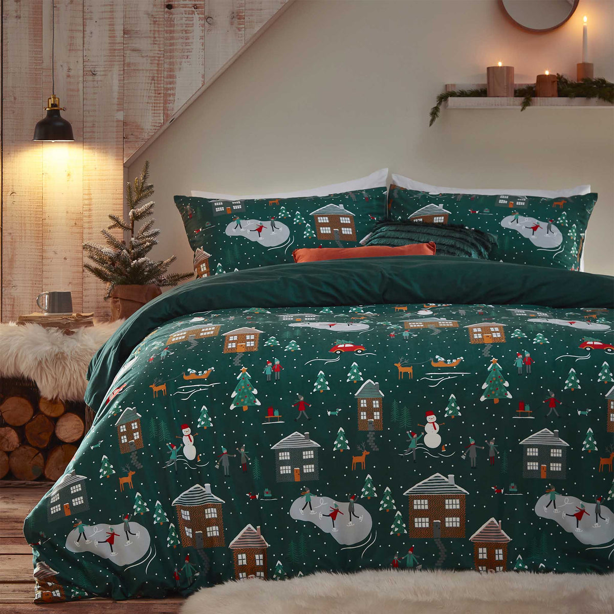 Juneau Duvet Set | Green