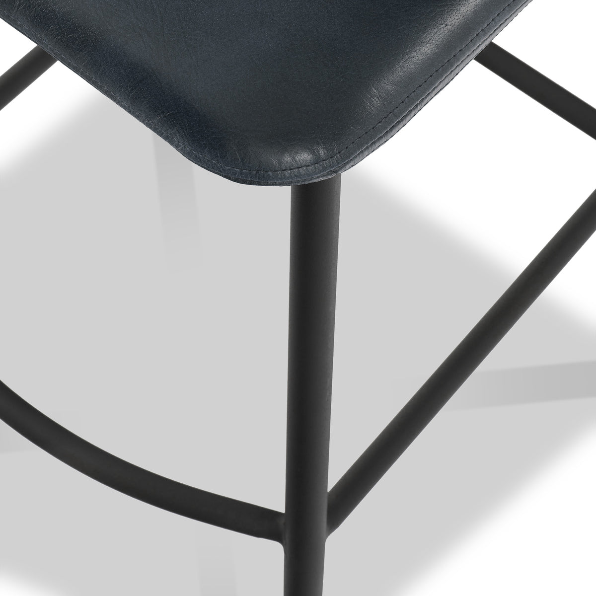 Ally Leather Stool from Roseland