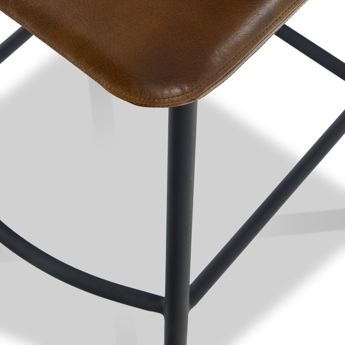 Ally Leather Stool from Roseland