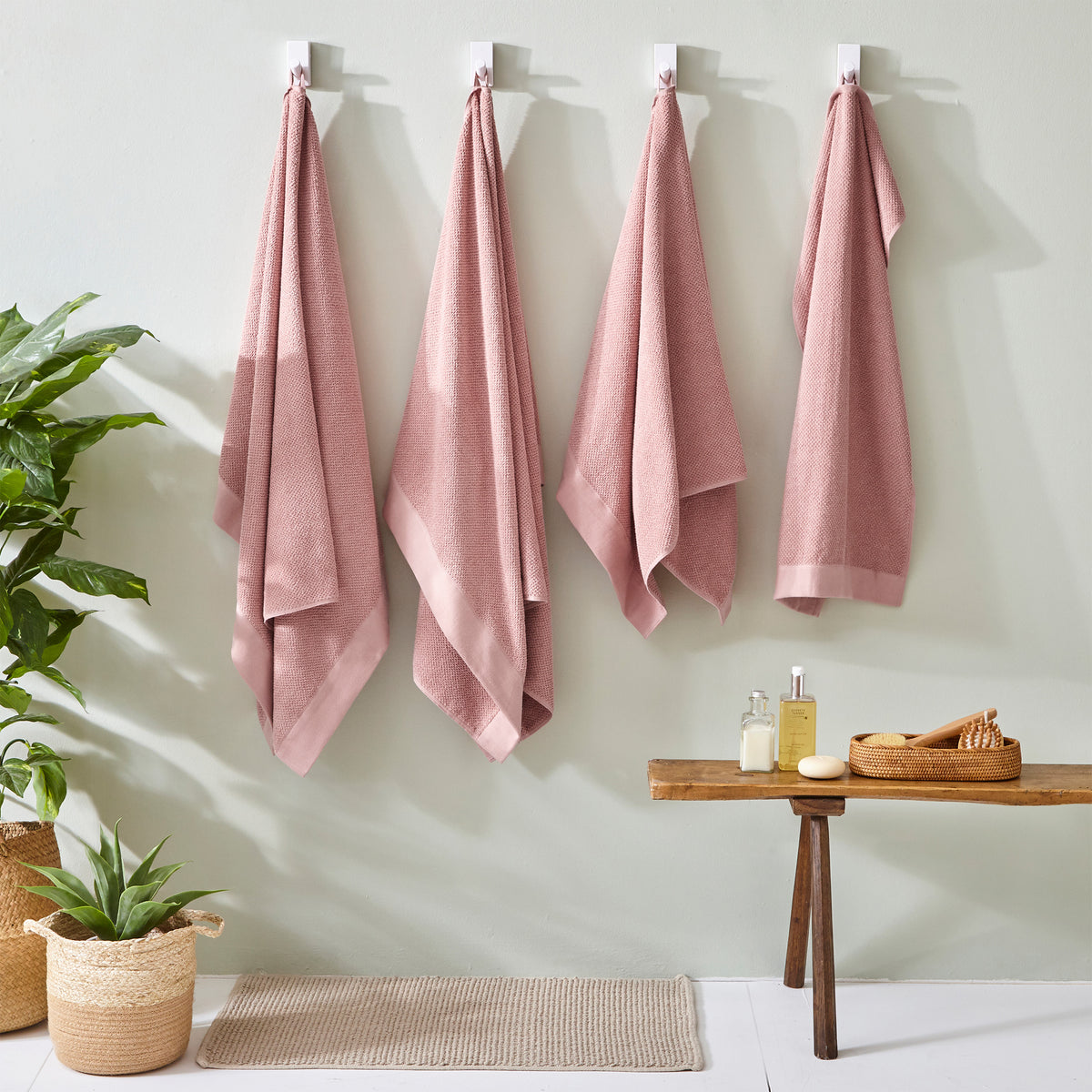 Textured 4pc Cotton Hand / Bath Sheet Towel Set