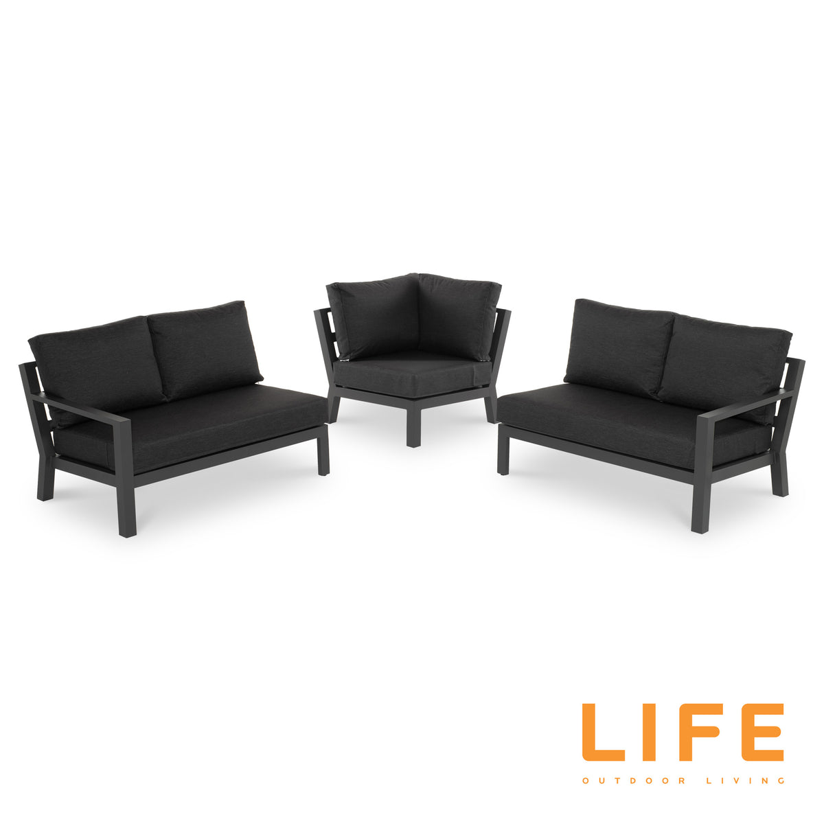 LIFE Timber Corner Set with Ceramic Adjustable Table