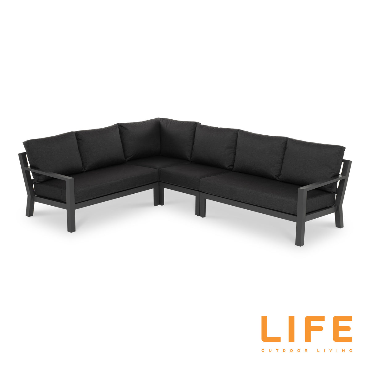 LIFE Timber Deluxe Corner Set with Ceramic Adjustable Table