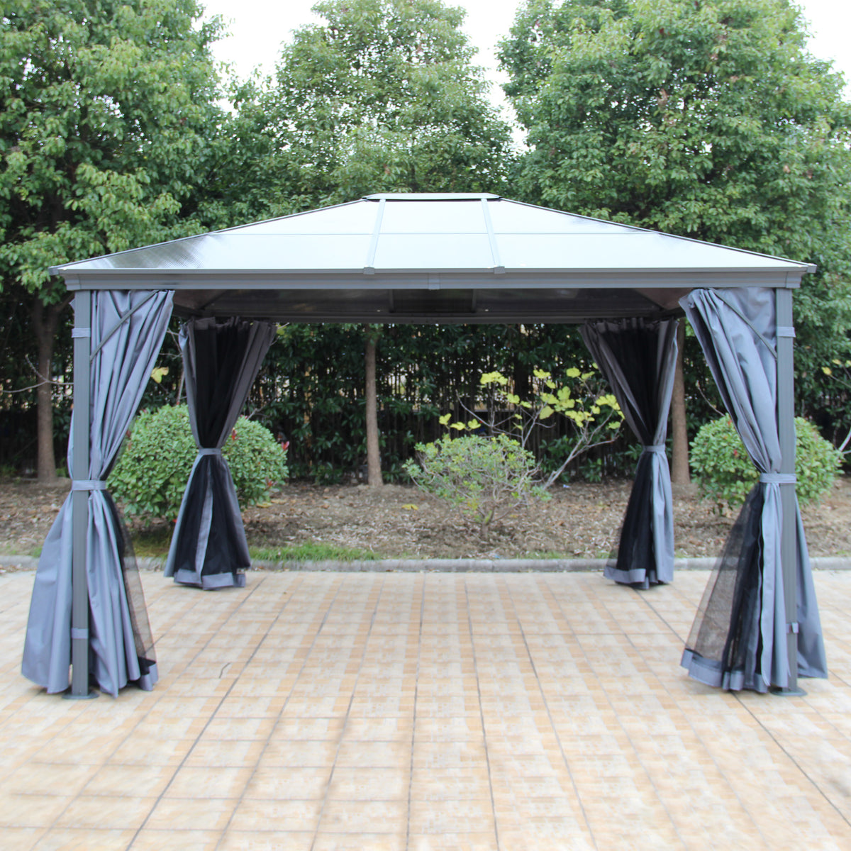 Lugano Grey Premium Gazebo 3x3.6m