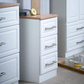 Talland White 3 Drawer Bedside Cabinet from Roseland