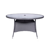 Malaga 6 Seat 140cm Stacking Rattan Garden Dining Set Round Table