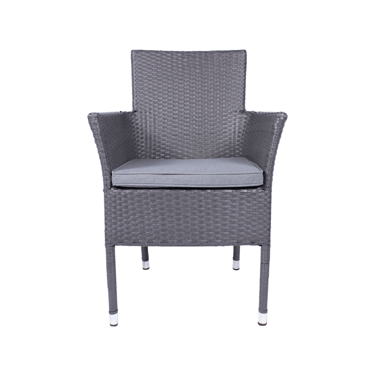 Malaga 6 Seat 140cm Stacking Rattan Garden Dining Set Armchair
