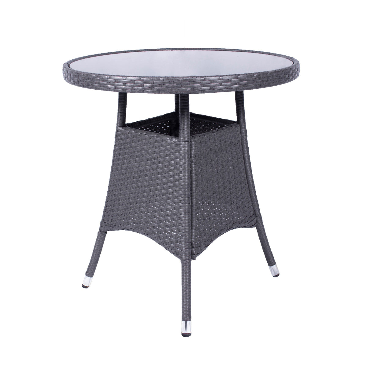 Malaga 2 Seat Deluxe Stacking Rattan Garden Bistro Set bistro table