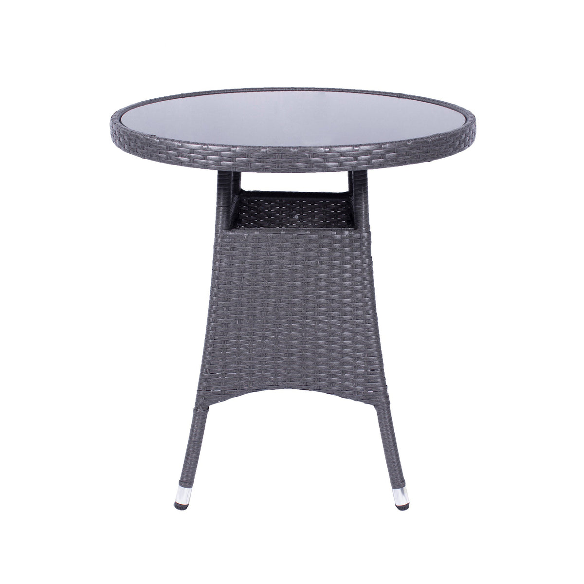 Malaga 2 Seat Deluxe Stacking Rattan Garden Bistro Set coffee table