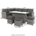 Melody Rattan Corner Lounge Set with Rising Table
