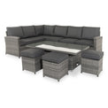 Melody Rattan Outdoor Corner Lounge Set with Rising Table