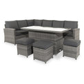 Melody Rattan Outdoor Corner Lounge Set with Rising Table