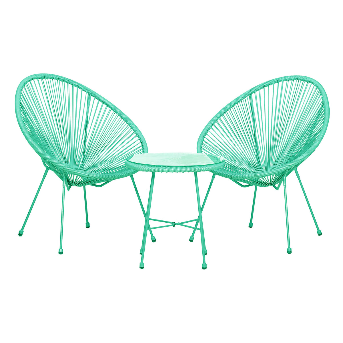 Monaco Green 2 Seat Garden Egg Chair Bistro Set