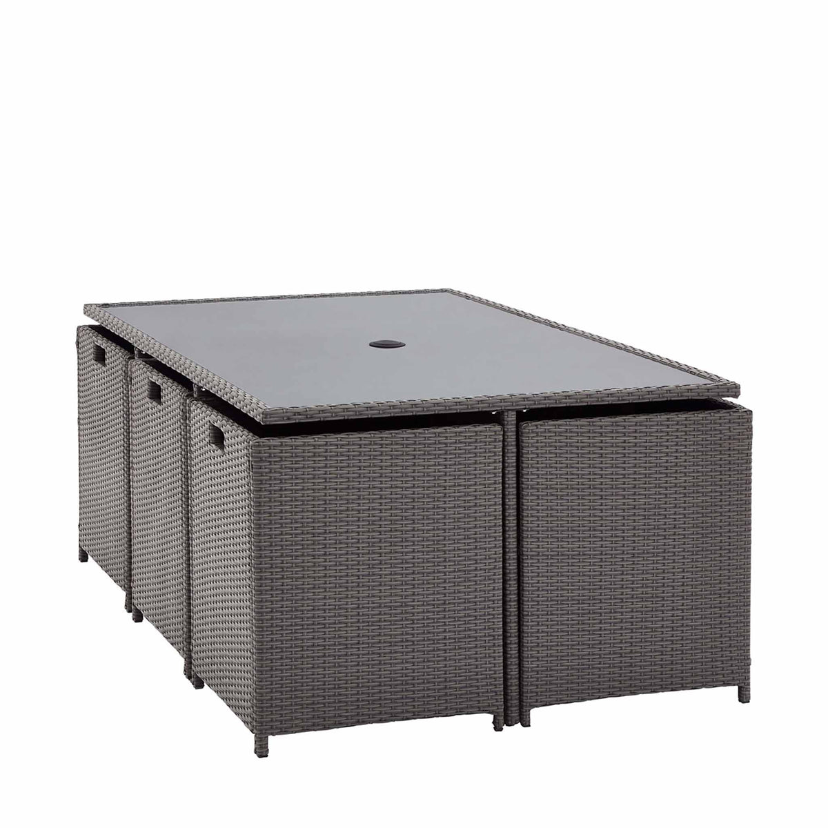 Vada Grey 6 Seat Rattan Cube Set