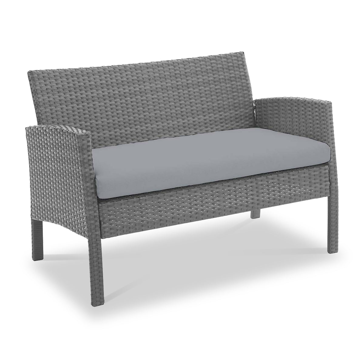 Vada Grey Rattan Conversation Garden Sofa Set
