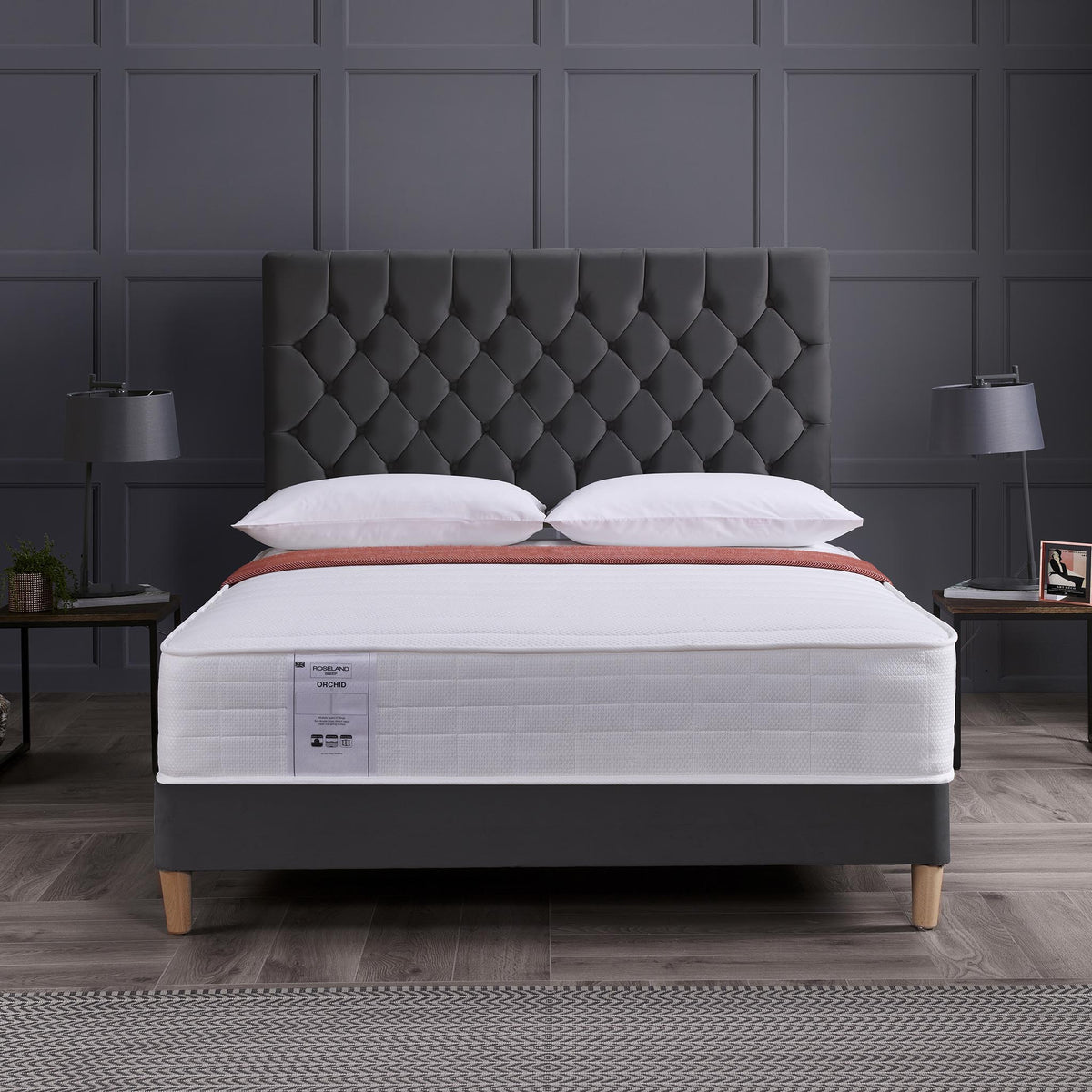 Orchid Comfort Mattress by Roseland Sleep lifestyle front image