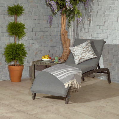 Paris Rattan Multi Position Arched Sunlounger