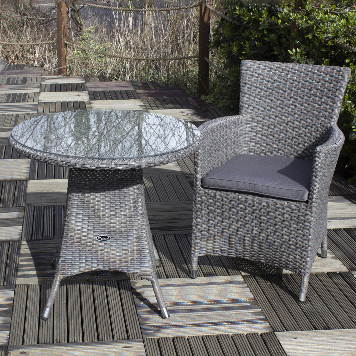 Paris 2 Seater Rattan Bistro Set