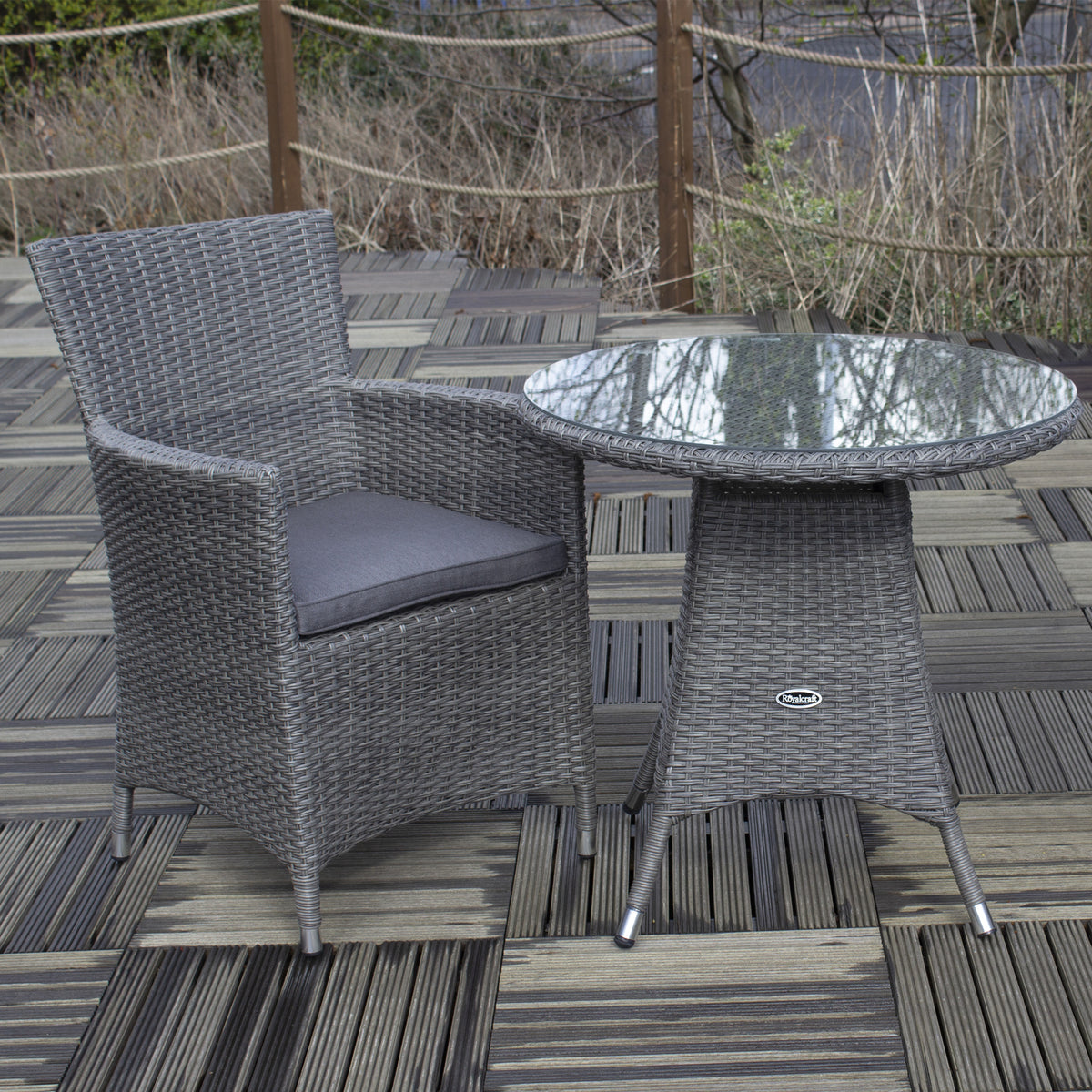 Paris 2 Seater Rattan Bistro Set