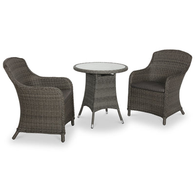 Paris 2 Seat Lux Rattan Bistro Set