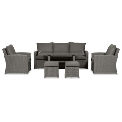 Paris Rattan Seven Seater Deluxe Sofa Dining Set