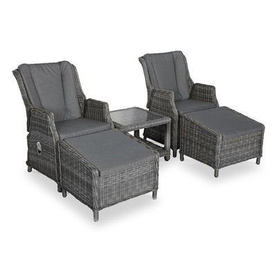 Paris 2 Seater High Back Recliner Comfort Companion Set