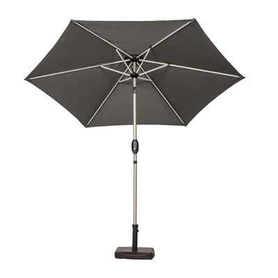 2.5m Crank & Tilt Parasol with Brushed Aluminium Pole