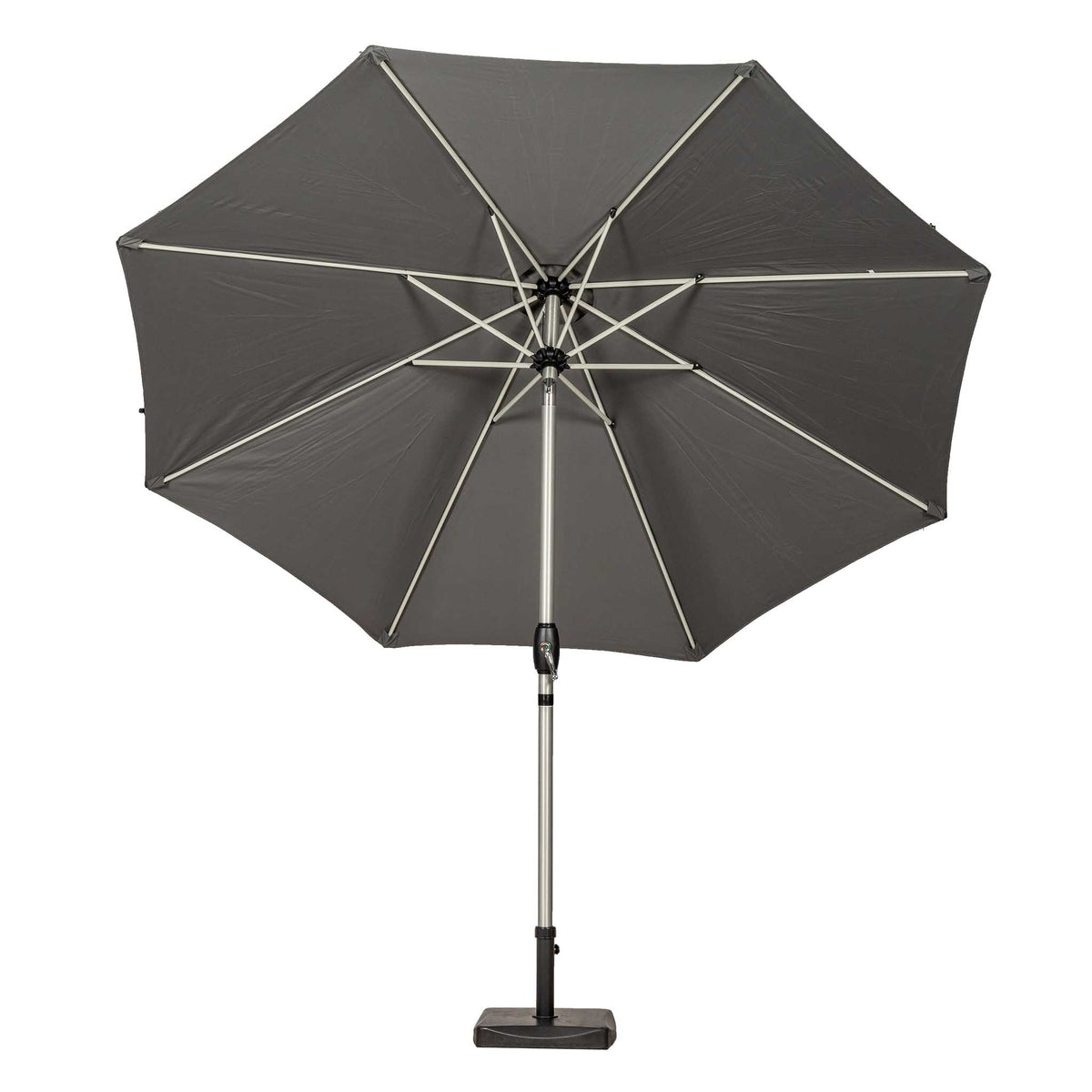 3m Parasol  Brushed Aluminium Parasol - Grey