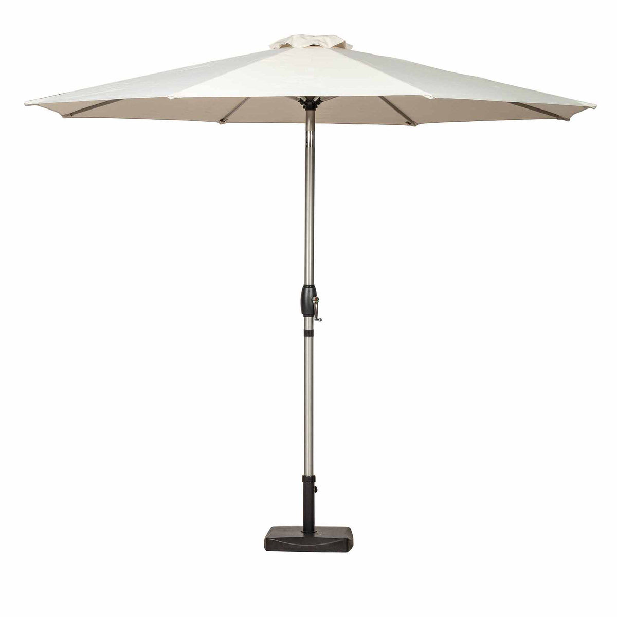 3m Parasol  Brushed Aluminium Parasol - Ivory