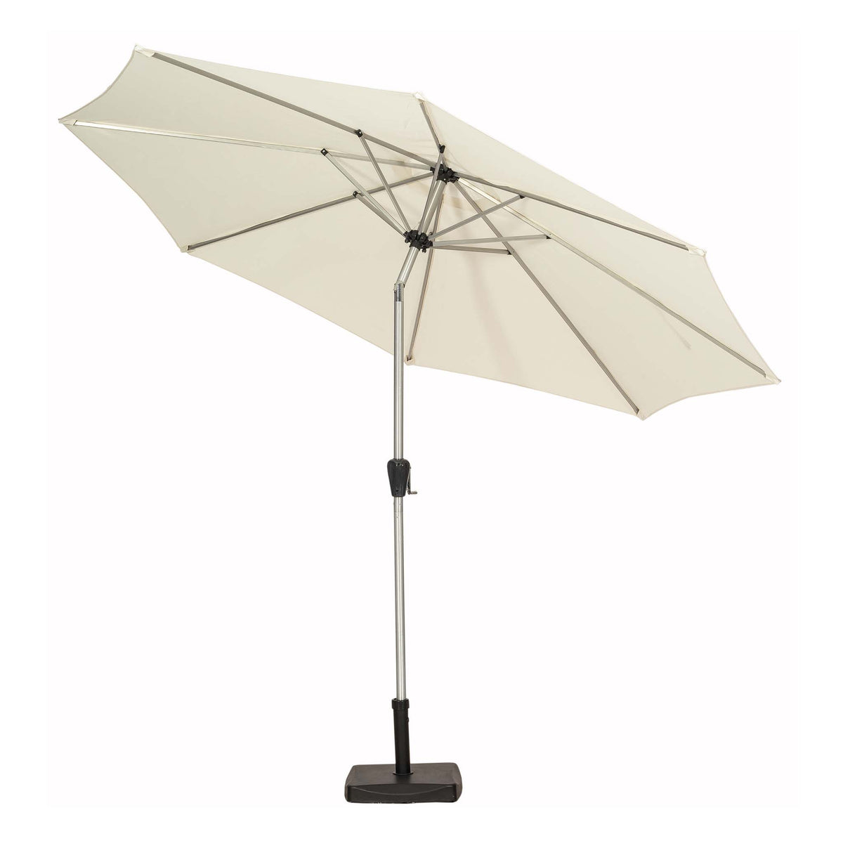 3m Crank & Tilt Ivory Gadren Parasol for Patio Dining Set