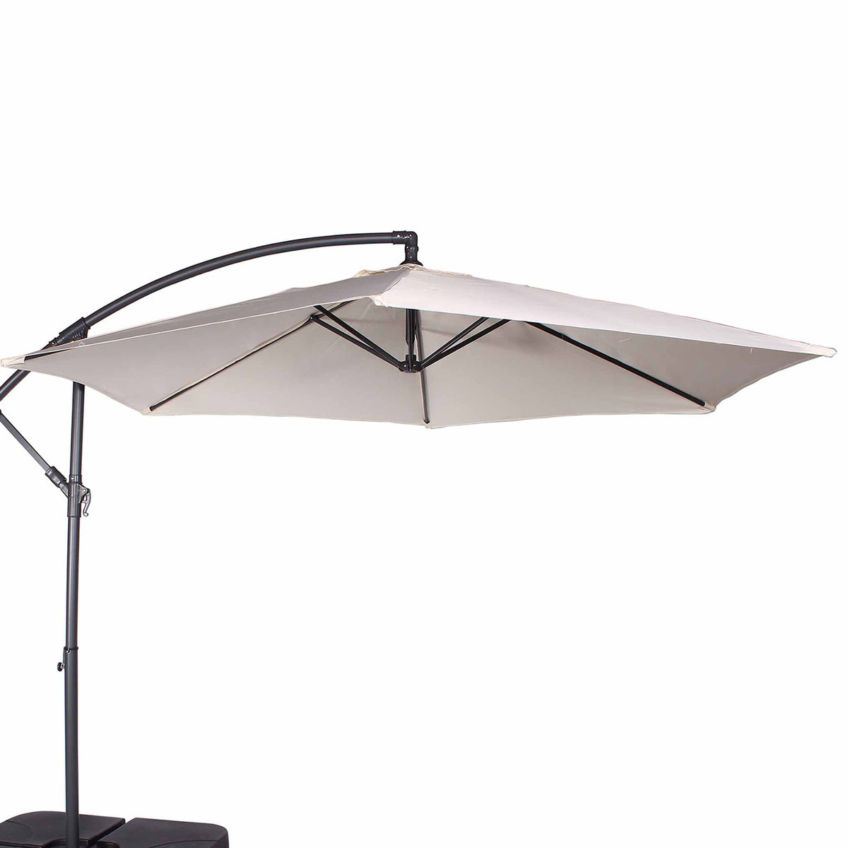 3m Crank & Tilt Ivory Cantilever Garden Umbrella