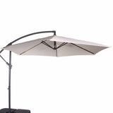 3m Crank & Tilt Ivory Cantilever Garden Umbrella
