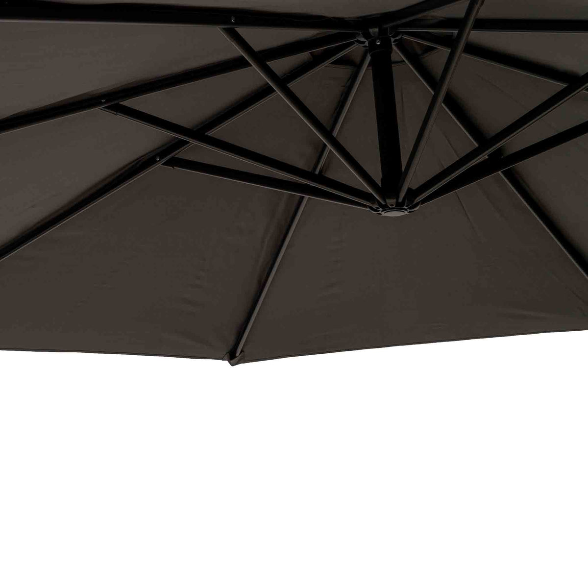 3m Deluxe Pedal Operated Cantilever Parasol - Grey