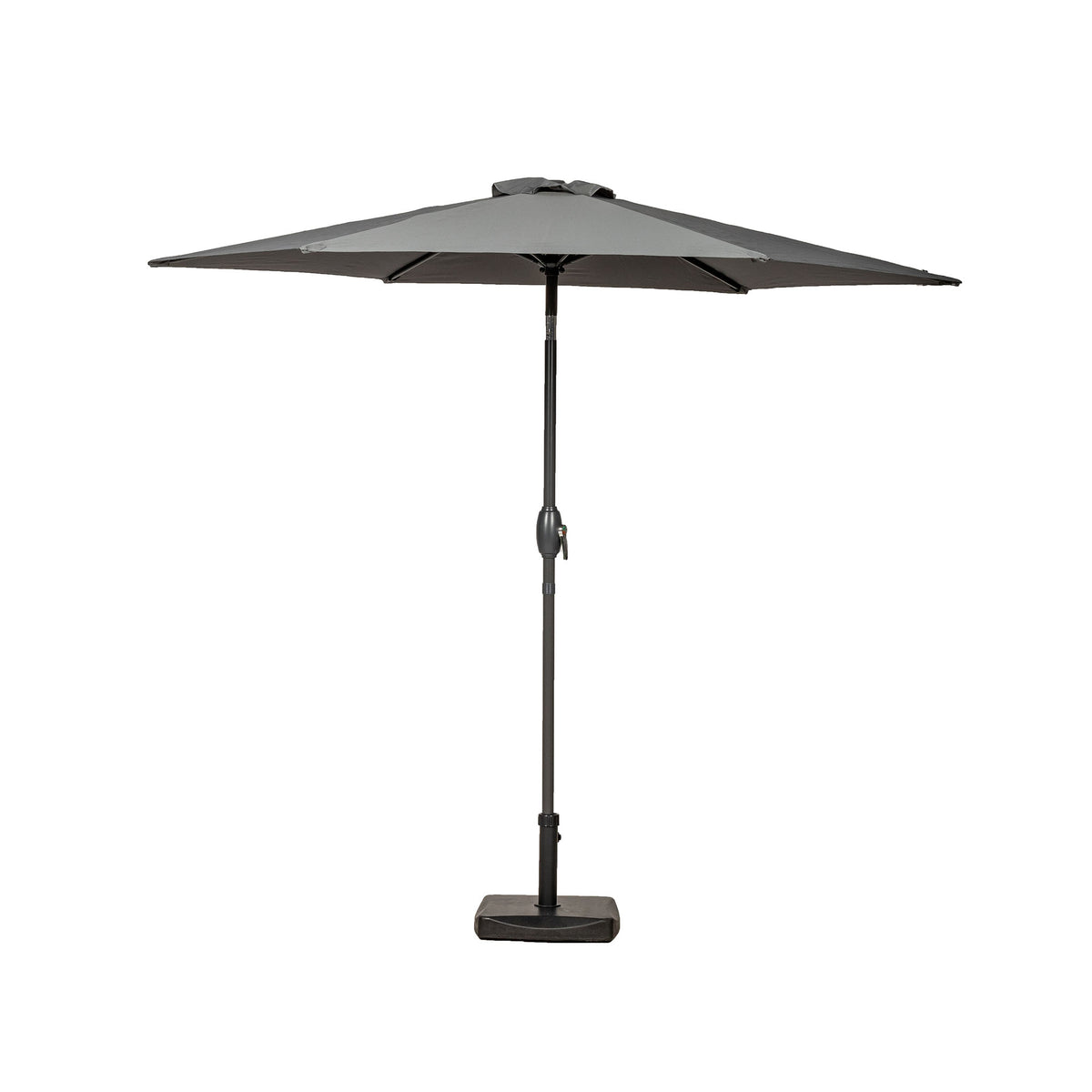 Grey 2.5m Parasol with Grey Aluminium Pole from Roseland Furniture