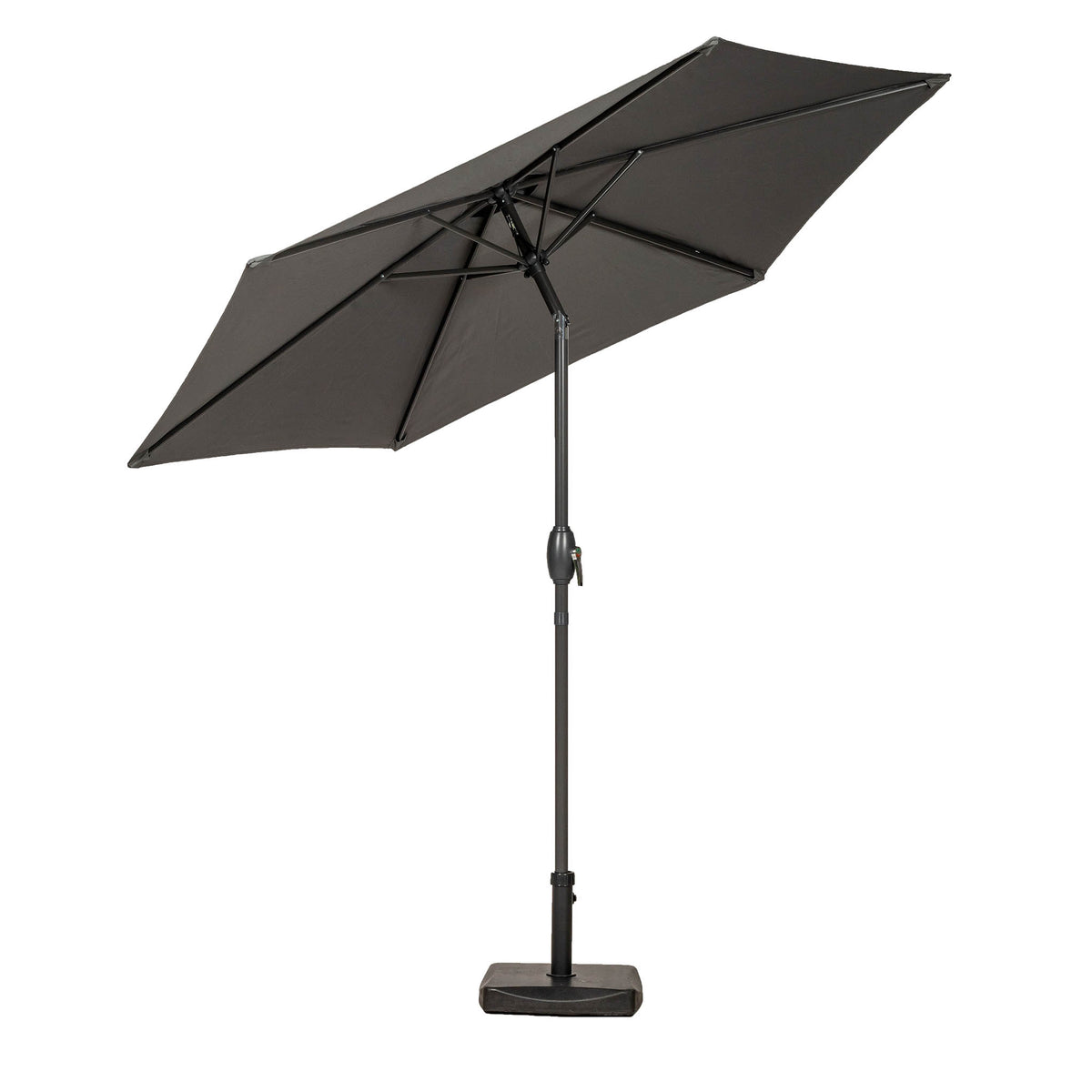 Grey 2.5m Crank & Tilt Parasol with Grey Aluminium Pole