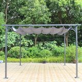 3.5m Grey Prague pergola gazebo shelter